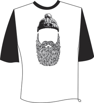 Bearded Man 3/4 Sleeve T-Shirt